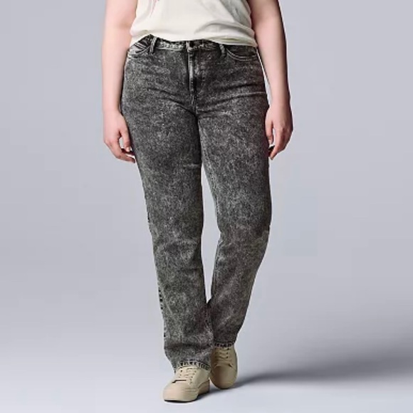 NWT Simply Vera Vera Wang Relaxed Straight Jeans. 12 - Picture 1 of 10